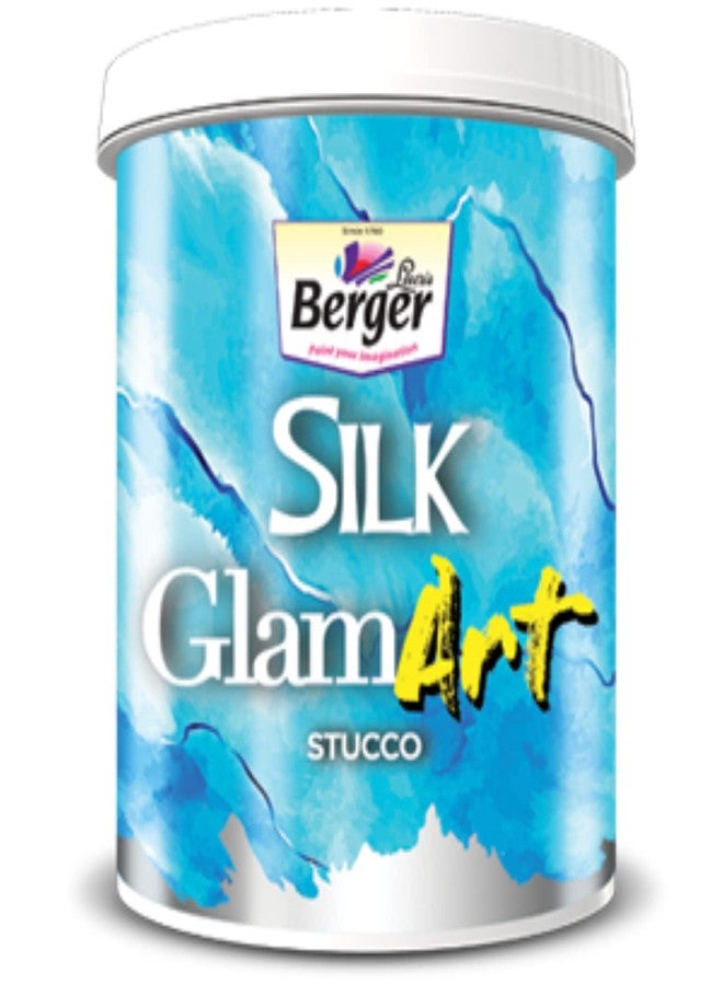 Berger Silk GlamArt Stucco Finish for Interior Textures on walls| 100% acrylic emulsion paint| 1 Litre - Image 1